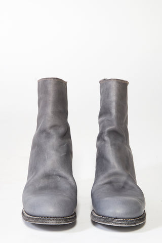GUIDI Stack Back Zip Leather Boots