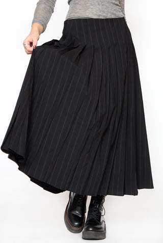 6397 Pleated Pinstripe Skirt