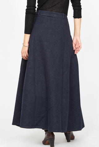 apuntob Indigo Pleated Skirt