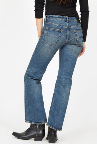 R13 Joan Kick Flare Blue