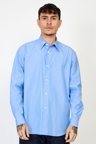 AURALEE Suvin Count Cloth Stripe Shirt